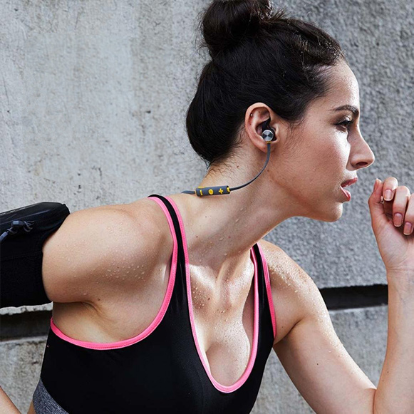 Bluetooth bezdratová sluchátka do uší s dlouhou výdrží Plextone BX343.